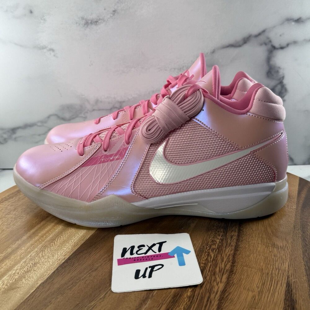 Men’s Size 13 -Nike Zoom KD 3 ‘Aunt Pearl’ Pink Kay Yow Basketball Shoes